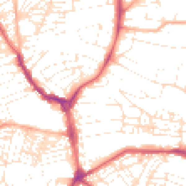 Daytime road noise heatmap for PL4 7AL