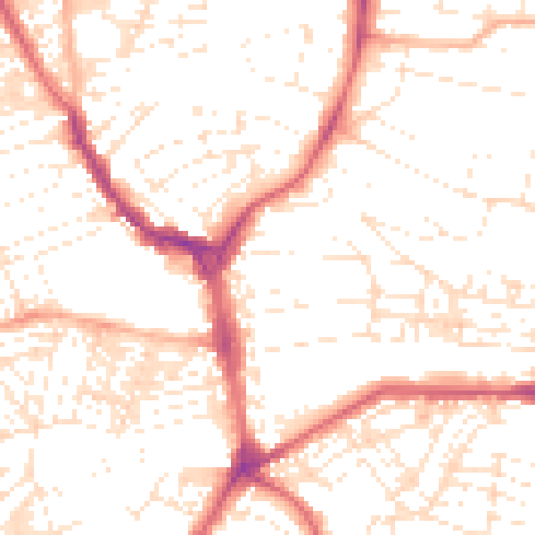 Daytime road noise heatmap for PL4 7BT