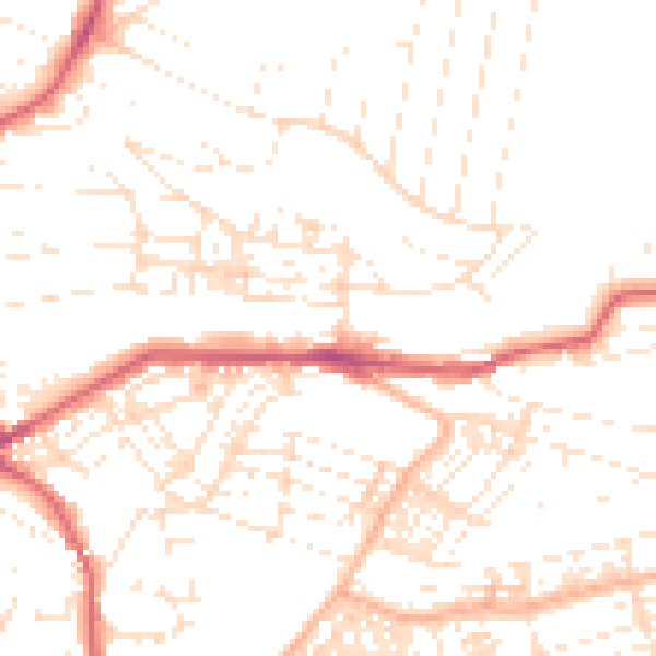 Daytime road noise heatmap for PL4 7ER