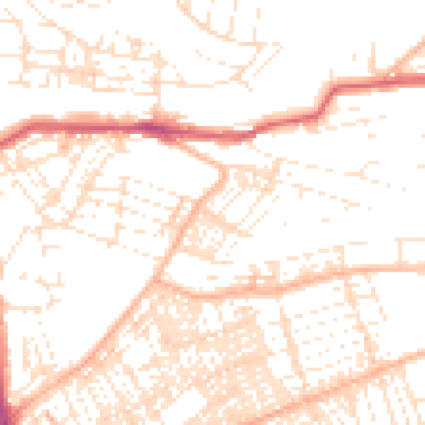 Daytime road noise heatmap for PL4 7EY