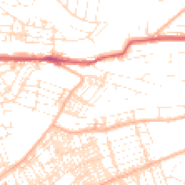 Daytime road noise heatmap for PL4 7HA