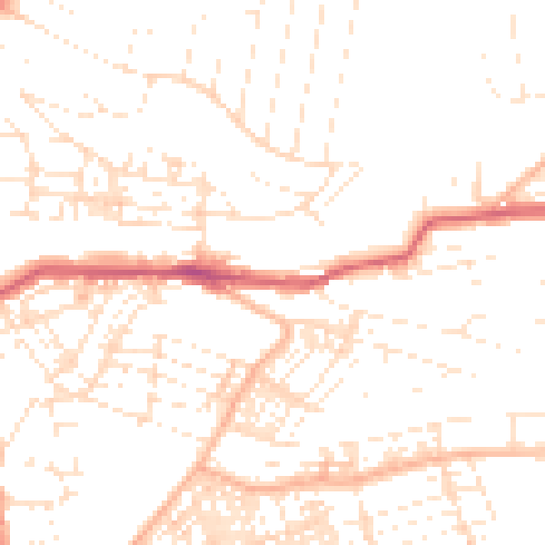 Daytime road noise heatmap for PL4 7HG