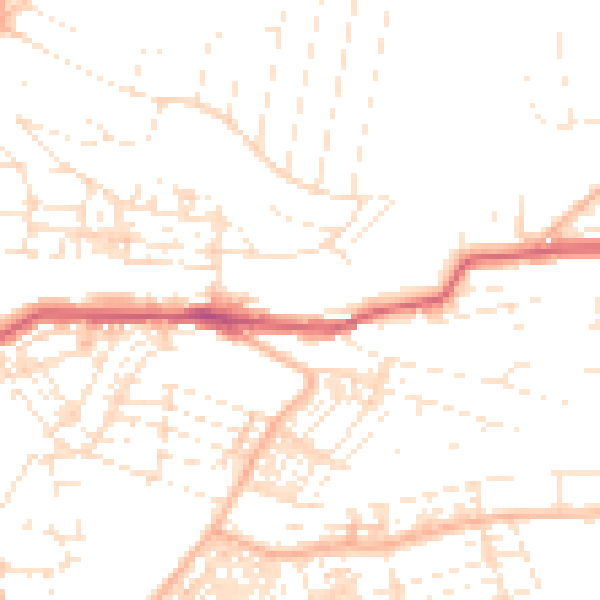 Daytime road noise heatmap for PL4 7HQ