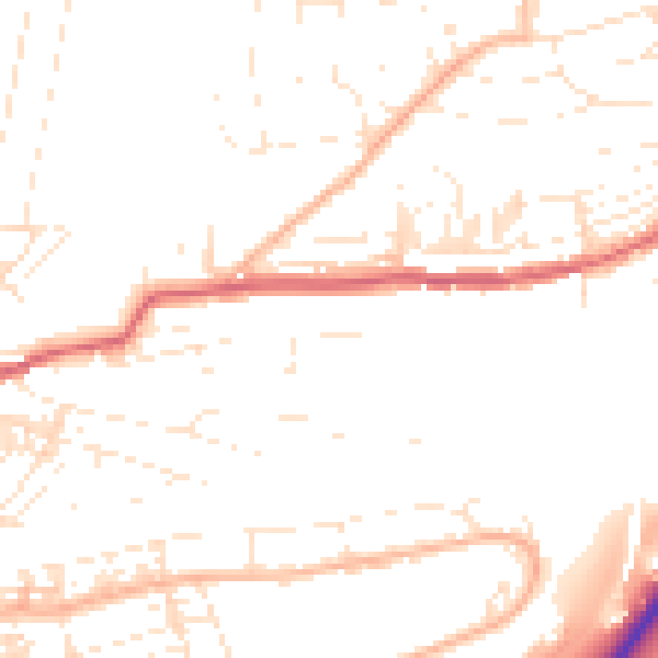 Daytime road noise heatmap for PL4 7HS