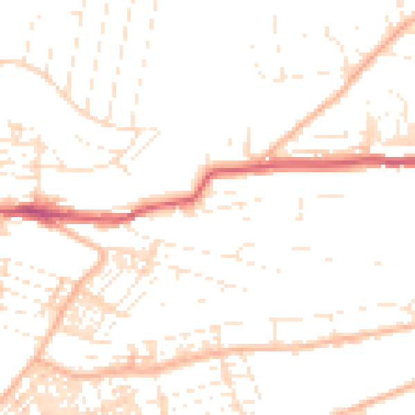 Daytime road noise heatmap for PL4 7HU