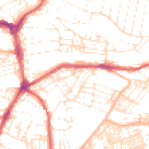 Daytime road noise heatmap for PL4 7LN