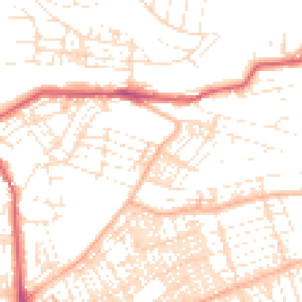 Daytime road noise heatmap for PL4 7NY