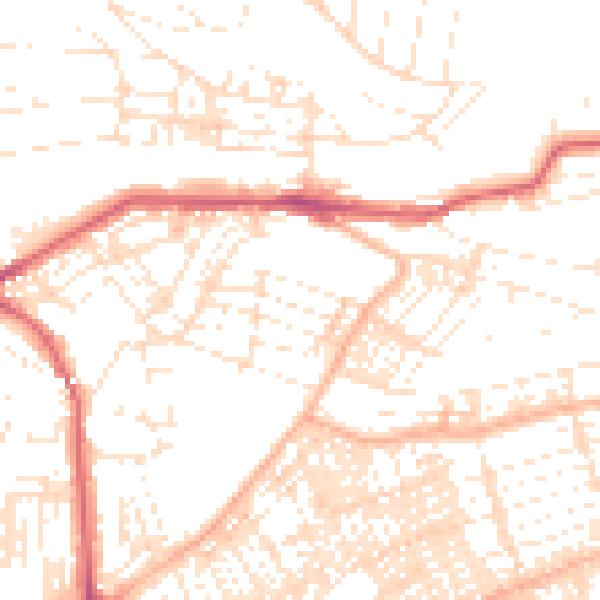 Daytime road noise heatmap for PL4 7PA