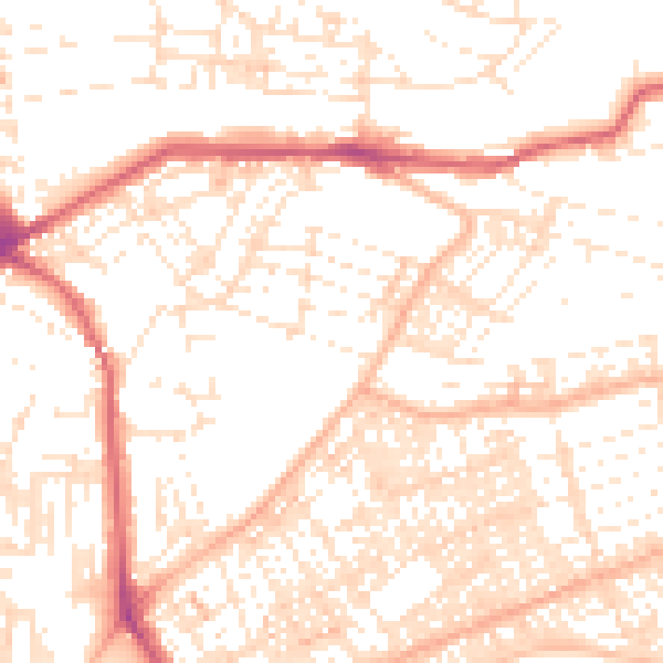 Daytime road noise heatmap for PL4 7PJ