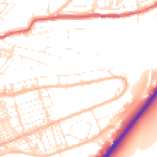 Daytime road noise heatmap for PL4 7QF