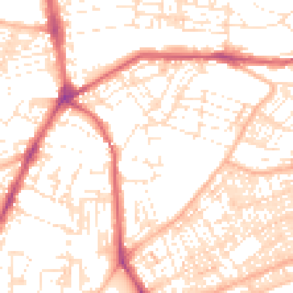 Daytime road noise heatmap for PL4 7QP