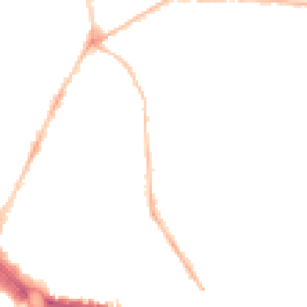 Night-time road noise heatmap for PL4 8AN