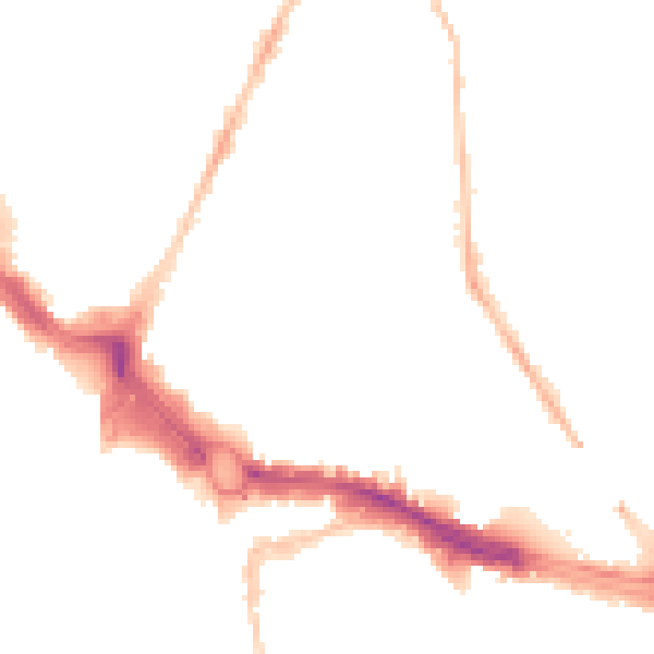 Night-time road noise heatmap for PL4 8DS