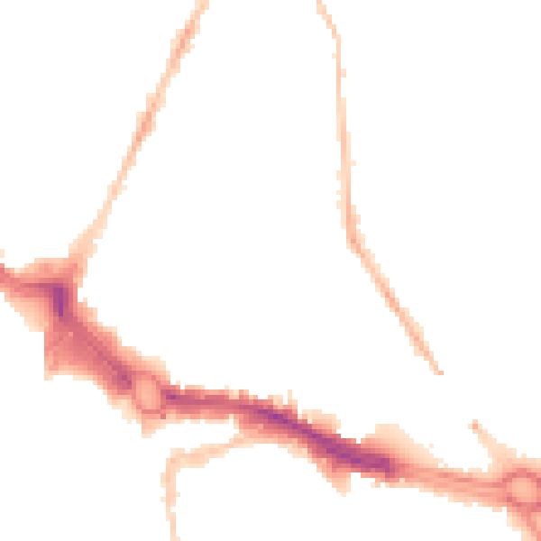 Night-time road noise heatmap for PL4 8DX