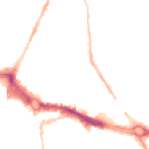 Night-time road noise heatmap for PL4 8DZ