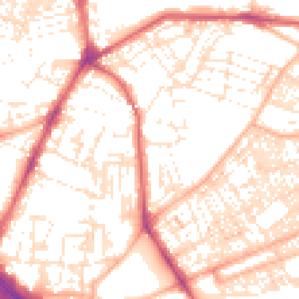 Daytime road noise heatmap for PL4 8FG