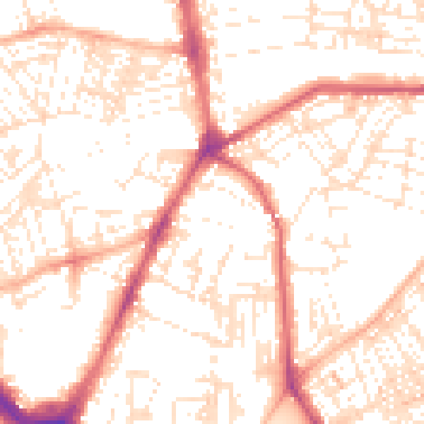 Daytime road noise heatmap for PL4 8HS