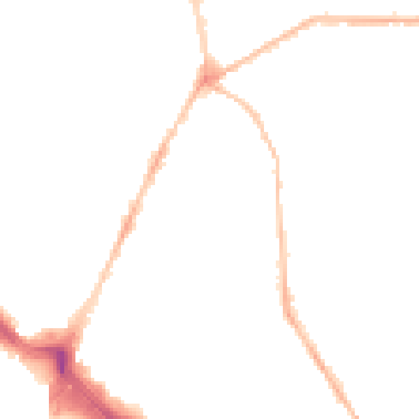 Night-time road noise heatmap for PL4 8JA