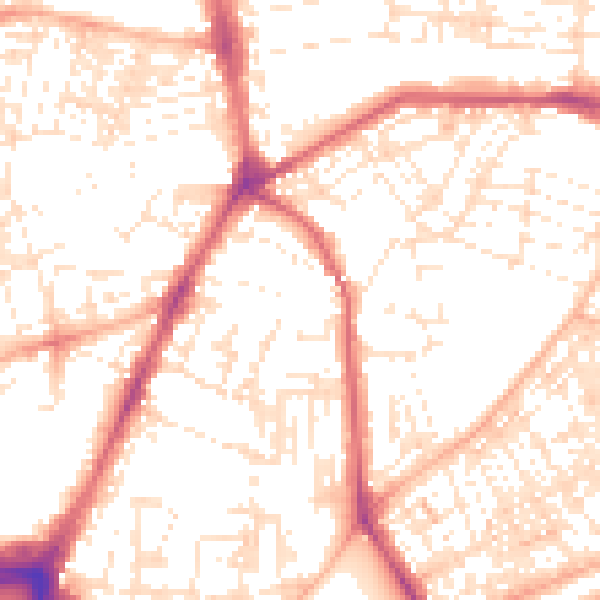 Daytime road noise heatmap for PL4 8LB