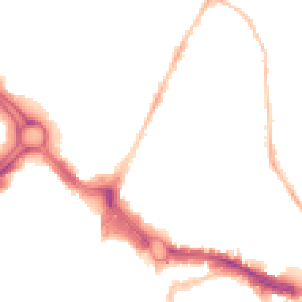 Night-time road noise heatmap for PL4 8LJ