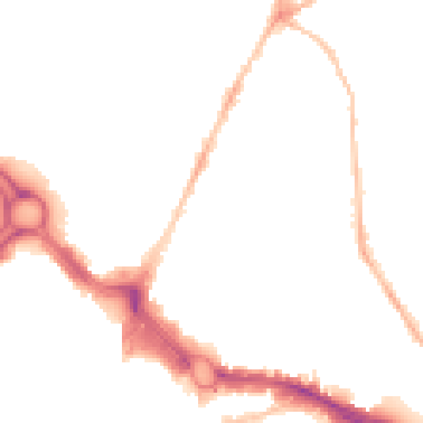 Night-time road noise heatmap for PL4 8LL