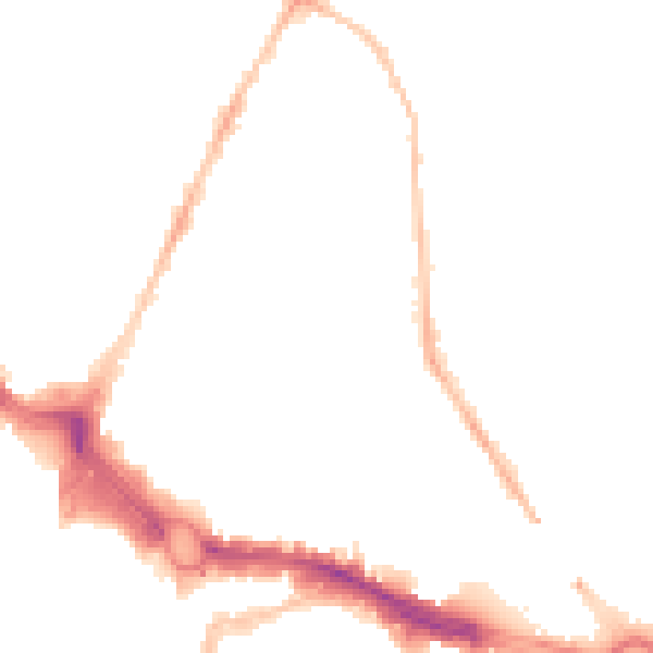 Night-time road noise heatmap for PL4 8NT