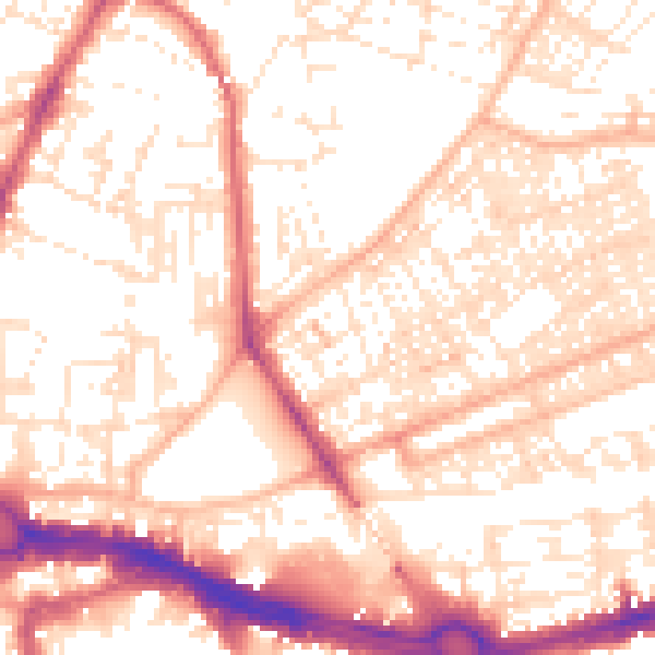 Daytime road noise heatmap for PL4 8PR