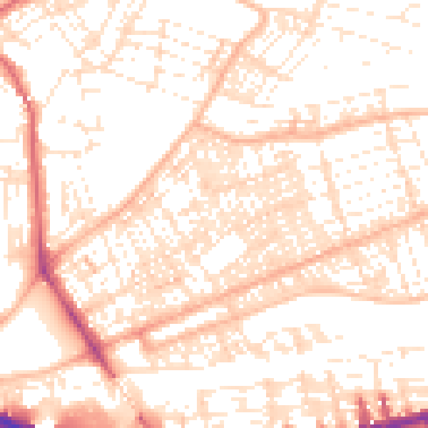 Daytime road noise heatmap for PL4 8RT