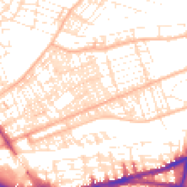 Daytime road noise heatmap for PL4 8SP