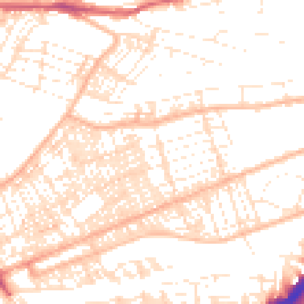 Daytime road noise heatmap for PL4 8TH
