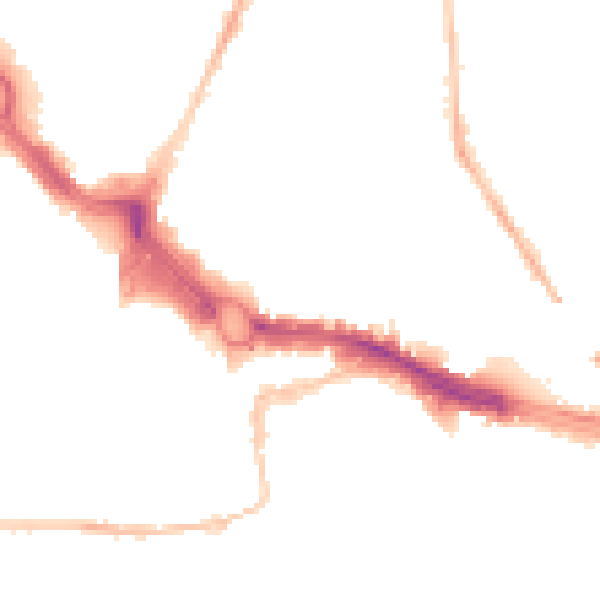 Night-time road noise heatmap for PL4 9AA