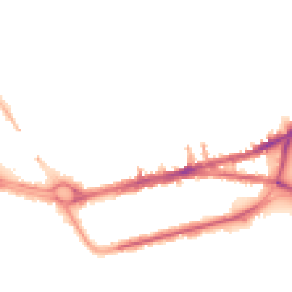 Night-time road noise heatmap for PL4 9AW