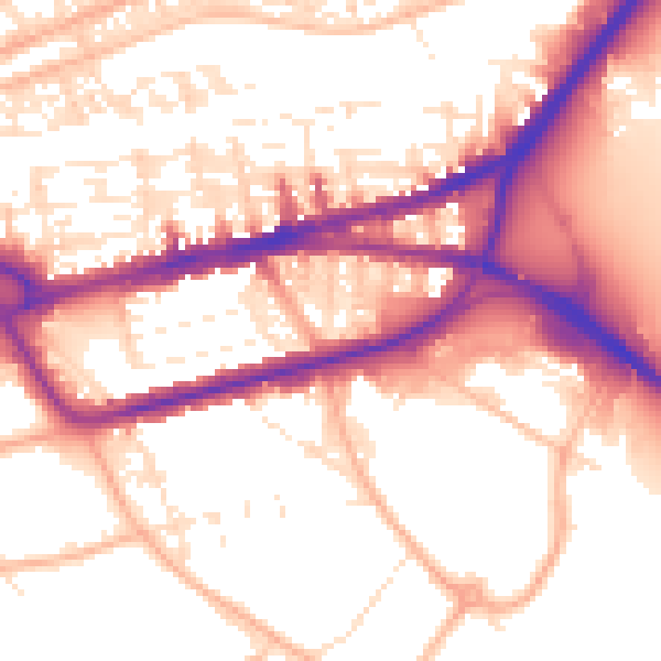 Daytime road noise heatmap for PL4 9AY