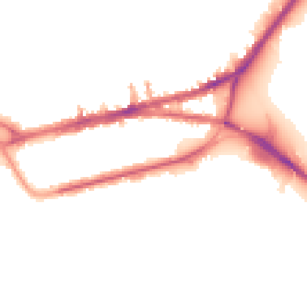 Night-time road noise heatmap for PL4 9AY