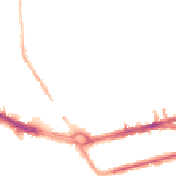 Night-time road noise heatmap for PL4 9DD