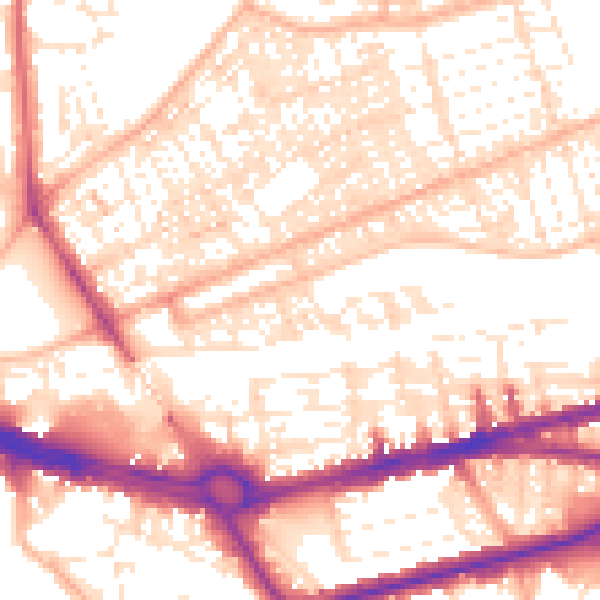 Daytime road noise heatmap for PL4 9DG