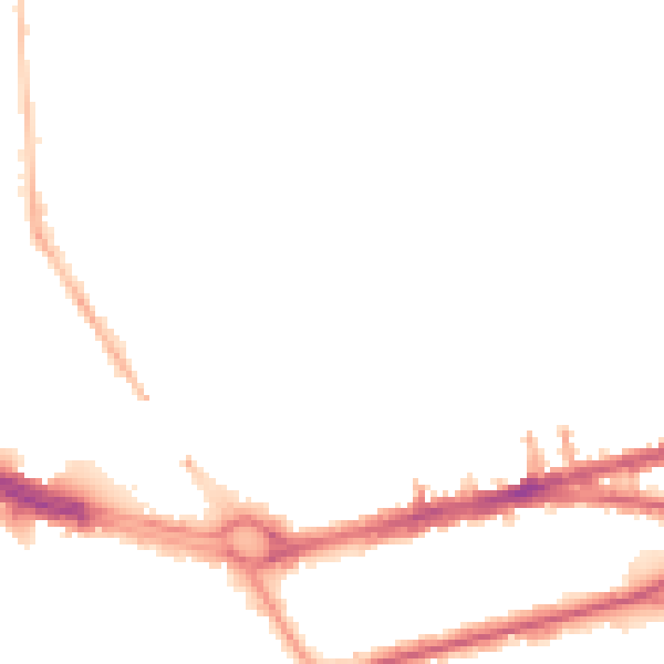 Night-time road noise heatmap for PL4 9DG