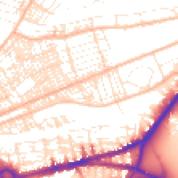 Daytime road noise heatmap for PL4 9DJ