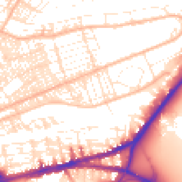 Daytime road noise heatmap for PL4 9EW