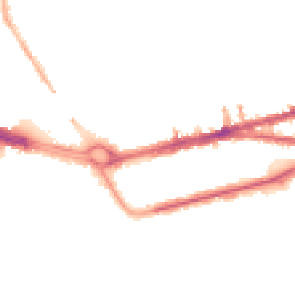 Night-time road noise heatmap for PL4 9HX