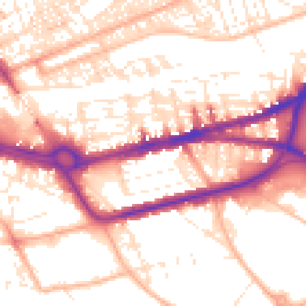 Daytime road noise heatmap for PL4 9HY