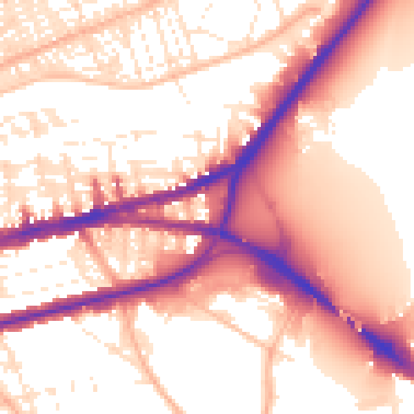 Daytime road noise heatmap for PL4 9LH