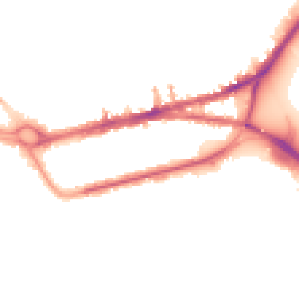 Night-time road noise heatmap for PL4 9ND