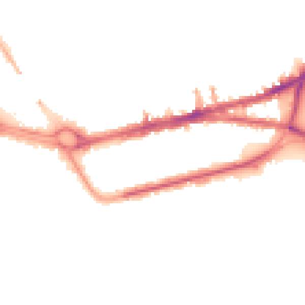 Night-time road noise heatmap for PL4 9NG