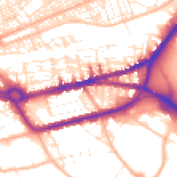 Daytime road noise heatmap for PL4 9NH