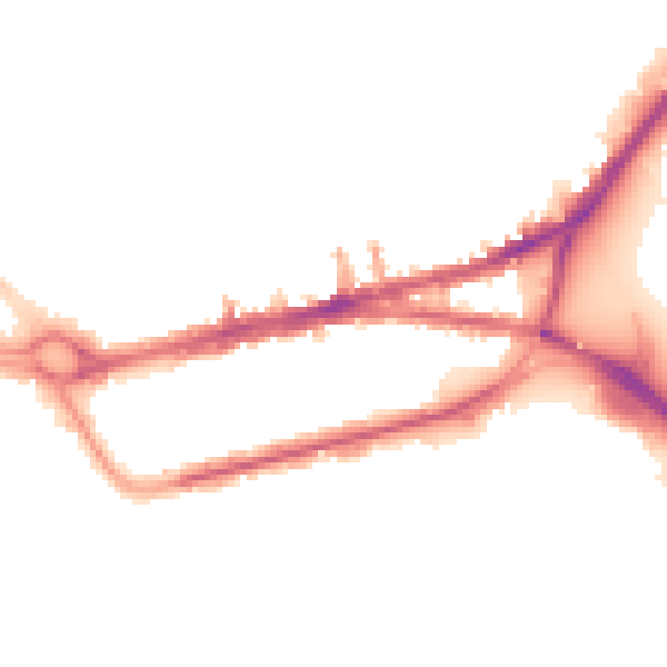 Night-time road noise heatmap for PL4 9NH