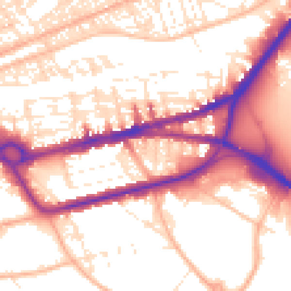 Daytime road noise heatmap for PL4 9NL