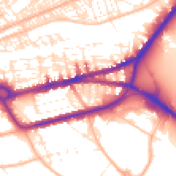 Daytime road noise heatmap for PL4 9NN