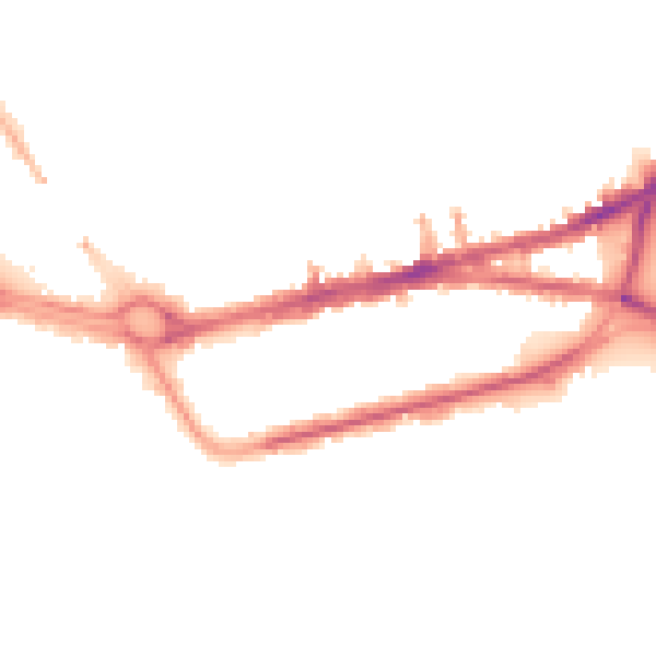 Night-time road noise heatmap for PL4 9NQ