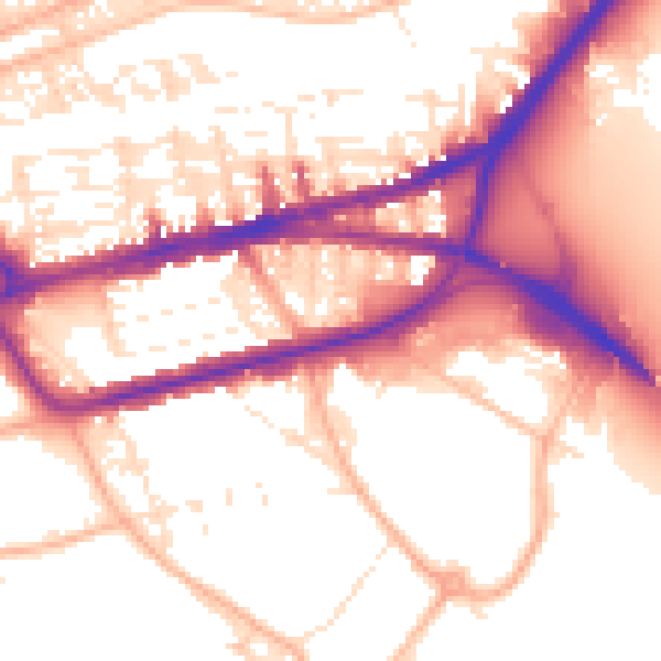 Daytime road noise heatmap for PL4 9NR